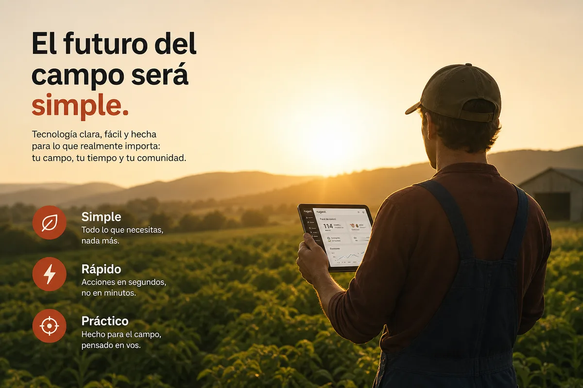 Ganadero con su rebaño al atardecer con el móvil en la mano